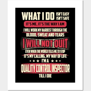 Quality Control Inspector What i Do Posters and Art